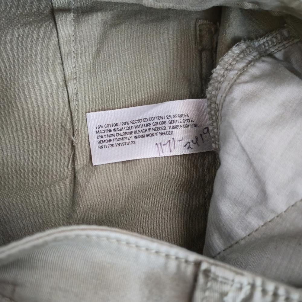 Mid-Rise Straight Wide Leg Relaxed Chino Pants Green 4 Sailor French Girl Clean - Picture 14 of 16